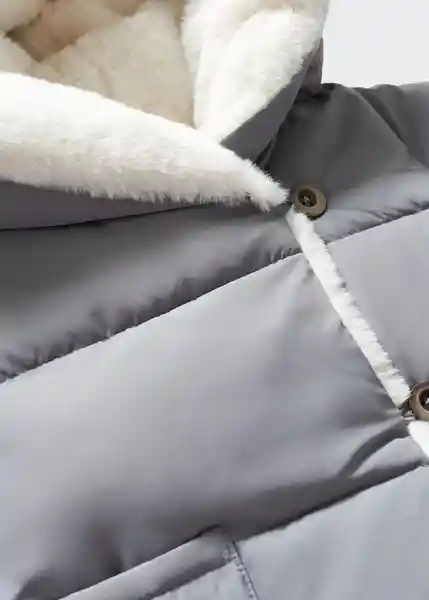 Abrigo Anorak Copito Antracita Talla 63 Niños Mango