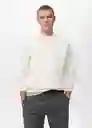 Buzo Sudadera Nola Blanco Talla L Hombre Mango