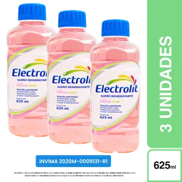 3 x Electrolit Suero Rehidratante Fresa-Kiwi