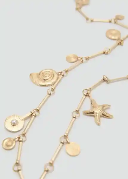Cinturón Charms Oro Talla M Mujer Mango