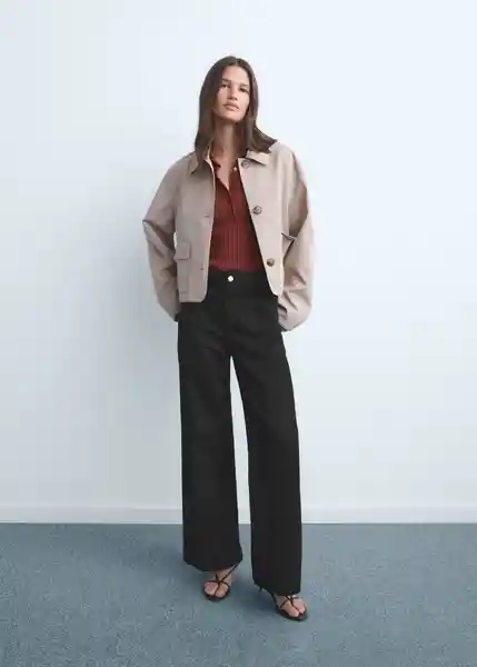 Jean Jessie Tejano Negro Talla 36 Mujer Mango
