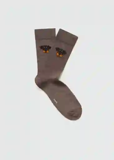 Calcetines Rott Marrón Talla 45 Hombre Mango