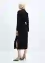 Vestido Bubble-A Negro Talla M Mujer Mango