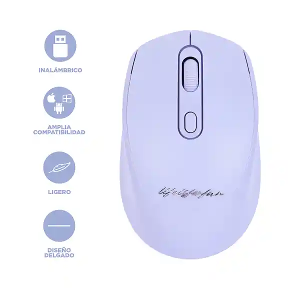 Mouse Inalámbrico Life is For Fun Morado Lw13Mc Miniso