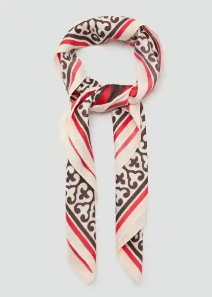 Pañuelo Jessa Rojo Talla 99 Mujer Mango
