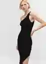 Vestido Asim Negro Talla L Mujer Mango