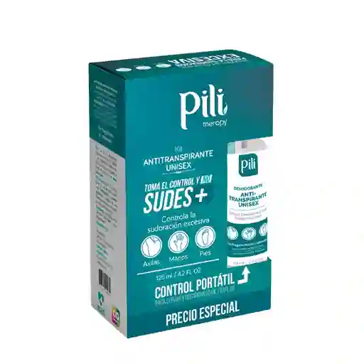 Pili Kit Antitranspirante Unisex Control Sudoración Excesiva