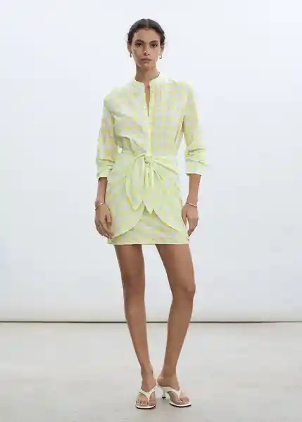 Vestido Ane Amarillo Pastel Talla L Mujer Mango