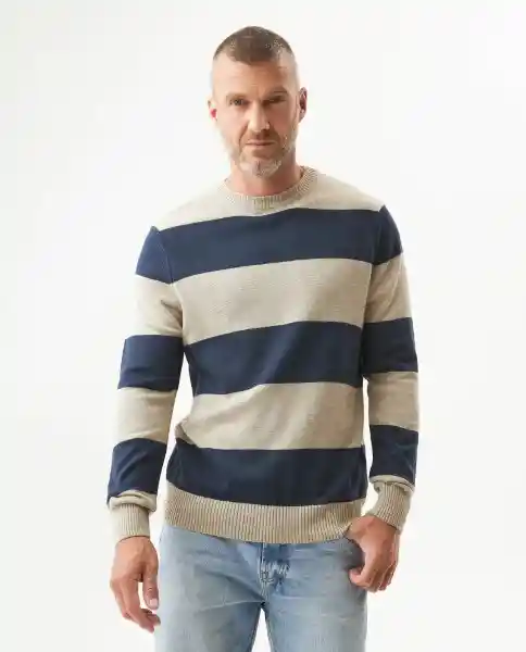 Suéter Retro Masculino Azul Marruecos Oscuro Talla S Chevignon