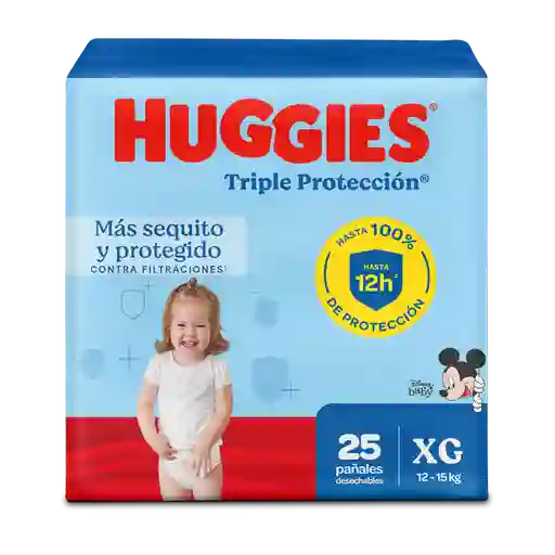 Huggies Pañal Triple Protección Etapa 4/XG 25 Und