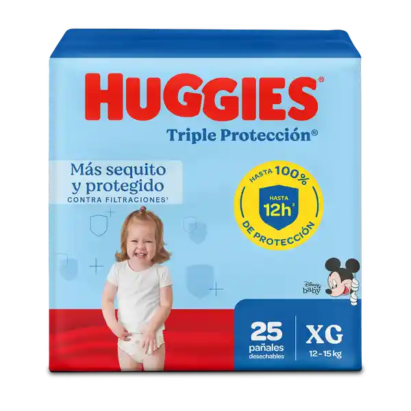 Huggies Pañal Triple Protección Etapa 4/XG 25 Und