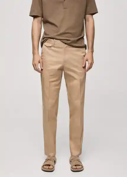 Pantalón Mayol Beige Talla 40 Hombre Mango