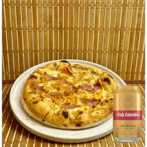 Combo Pizza Prociutto E Petto Small + Club Col. Dorada 330ml