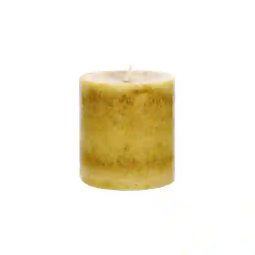 Vela Pilar Color de Vainilla Amarillo Oscuro 7 x 75 cm Casaideas