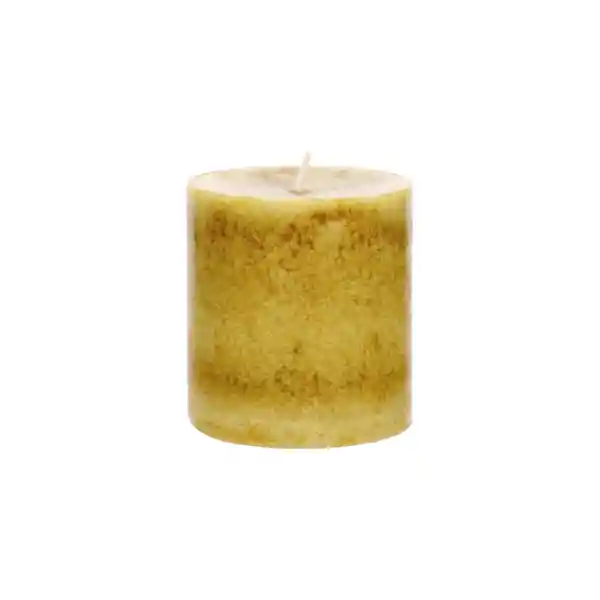 Vela Pilar Color de Vainilla Amarillo Oscuro 7 x 75 cm Casaideas