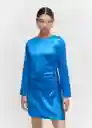 Vestido Lore-W Azul Talla S Mujer Mango