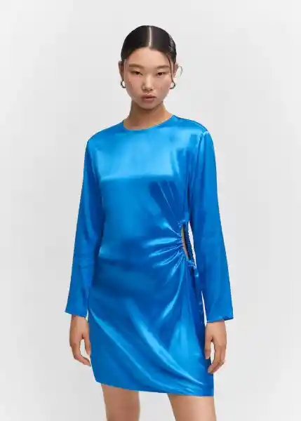Vestido Lore-W Azul Talla S Mujer Mango