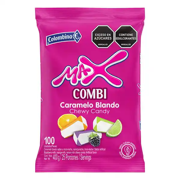 Max Combi Caramelo Blando Sabor Frutal