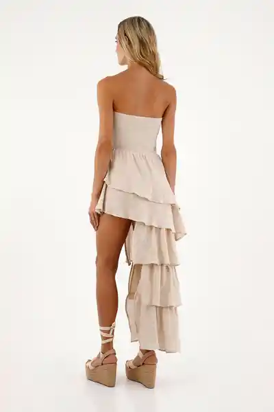 Vestido Largo Brooke Café Talla 02 M