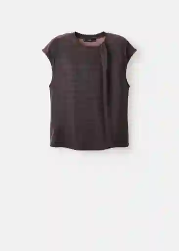 Top Xsandi Marrón Talla S Mujer Mango