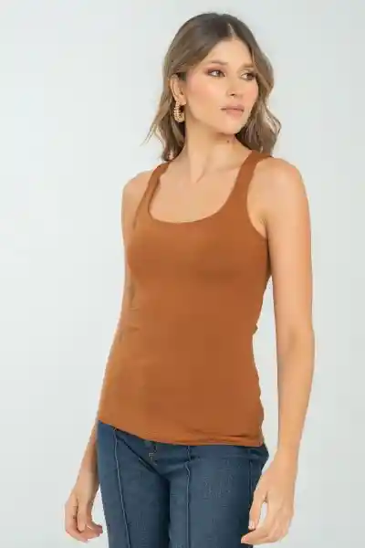 Top Basic Color Café Caramelo Talla XL Ragged