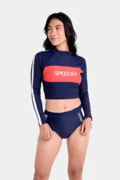 Crop Top Manga Larga Sunshine Block Jet Mujer Navy T. XXL Speedo