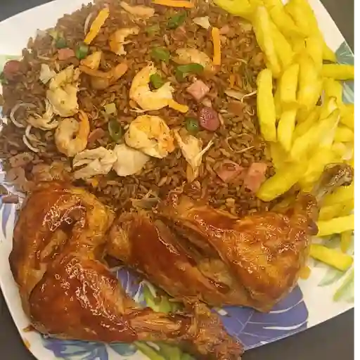 Combo 500 gr arroz chino pollo frito
