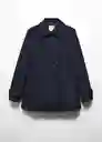 Abrigo Popeye Marino Talla M Mujer Mango