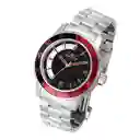 Invicta Reloj Acero Hombre Plata Negro y Rojo 38590