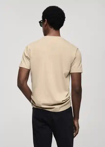 Camiseta Cherlo Beige Talla L Hombre Mango