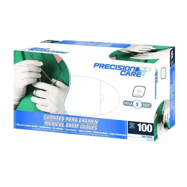 Precisión Care Eterna Guantes Desech Latex 100 Und