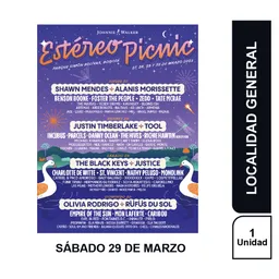 Festival Estereo Picnic Sabado Marzo 29 2025