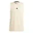 Adidas Camiseta D4t Tank Hombre Beige L IS3825
