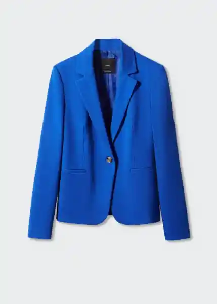 Blazer Americana Paloma Azul Talla 44 Mujer Mango