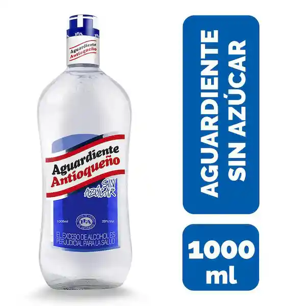 Antioqueño Aguardiente Azul Sin Azúcar Litro Vidrio