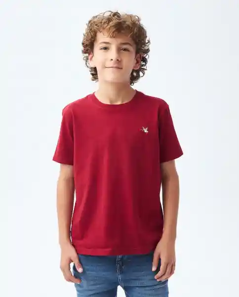 Basic T-shirt M/c Rojo Rio Oscuro Talla 8 Niño Chevignon