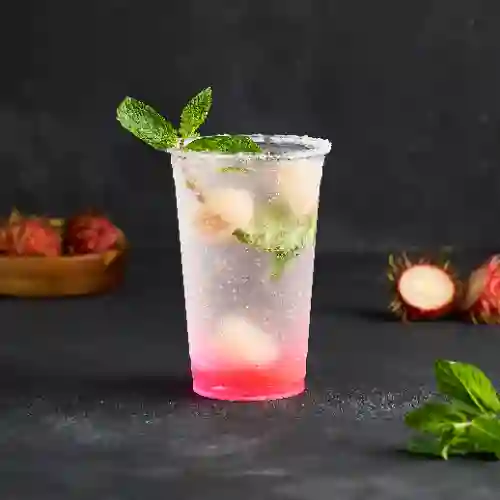 Soda Michelada de Lychee y Yerbabuena 22 Oz