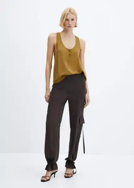 Top Cargo Khaki Talla M Mujer Mango