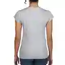 Gildan Camiseta Cuello V Jaspe Dama Gris Talla M Ref. 64V00L
