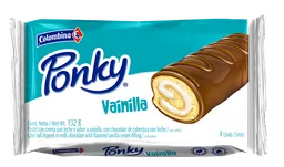 Ponky Pastel de Chocolate con Crema Sabor Vainilla