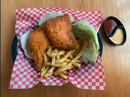1/4 de Pollo Broaster con Papas