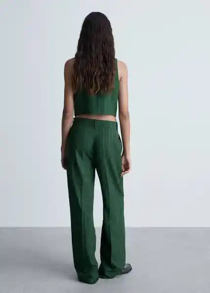 Pantalón Boing Verde Talla 40 Mujer Mango