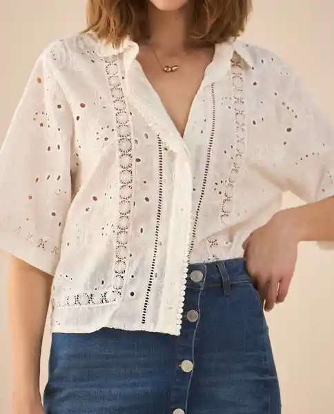 Camisa Blanco 0 Claro Talla S 611G024 Esprit