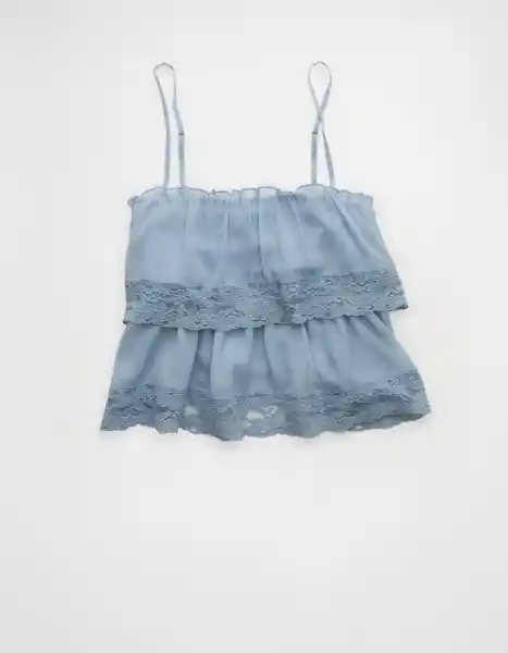 Camisa Mujer Azul Talla SMALL 6571401 American Eagle