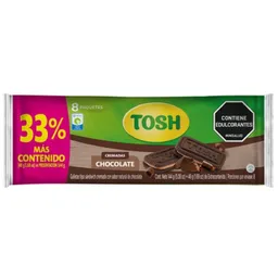 Galleta Tosh Cremada Chocolate 33% Mas contenido x8 paquetes x 192 gramos