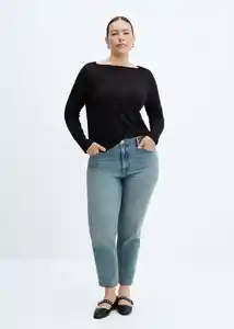 Camiseta Saco Negro Talla S Mujer Mango