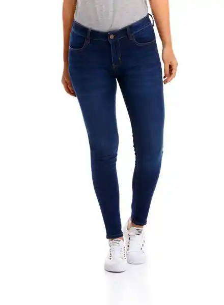 Jean Skinny Tiro Alto Mujer Oscuro Talla 10 Arkitect