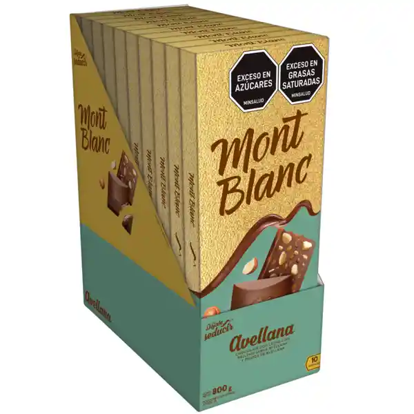 Golosina Montblanc Avellana 4 Plegadizas Padre x 10 Und x 80 g