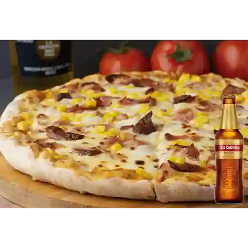 Combo Pizza Primavera Personal + Club Col. Dorada 330ml