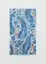 Fular Paisley1 Azul Talla 99 Mujer Mango